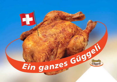 Frisches ganzes Grill-Güggeli