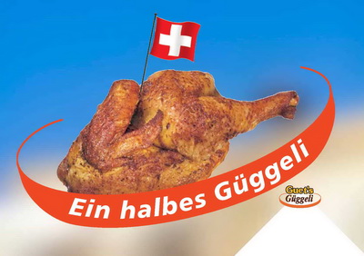 Frisches halbes Grill-Güggeli