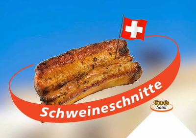 Frische saftige Schweinsschnitte