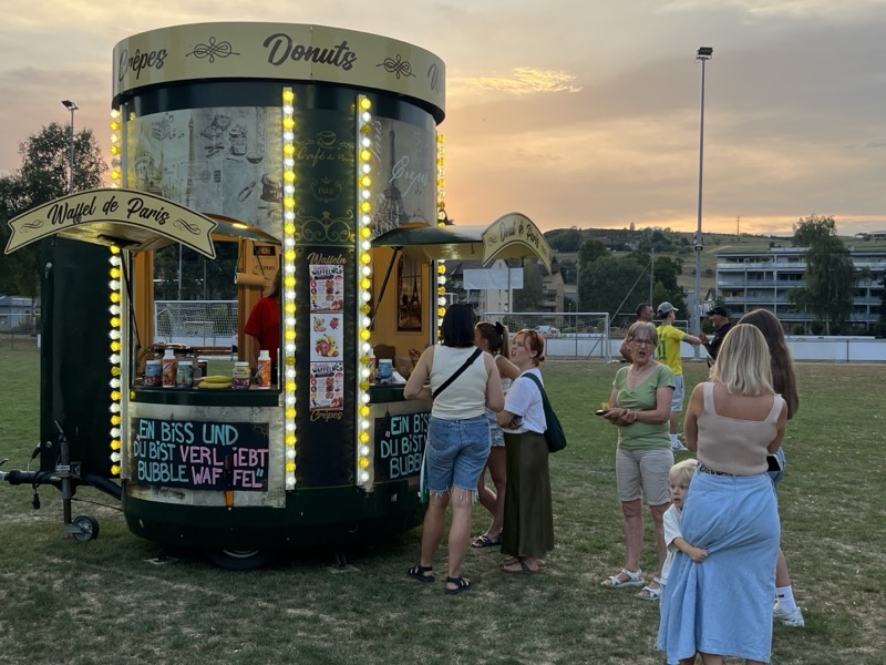 Waffle Stand wird rege genutzt